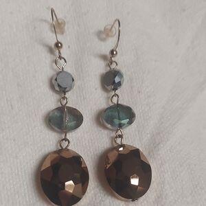 Elegant Gold and Silver Dangle Earrings